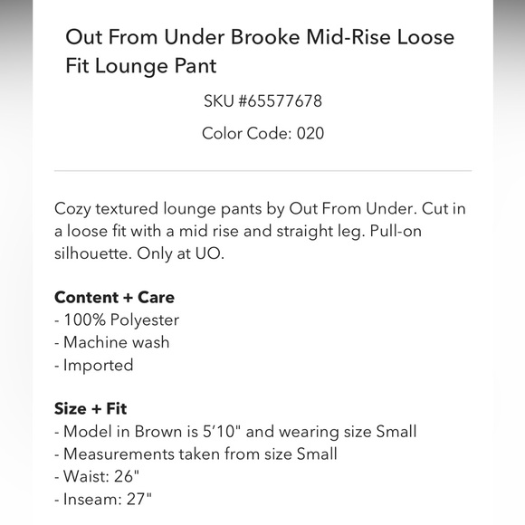 UO Loose Fit Lounge Pant - Picture 5 of 8